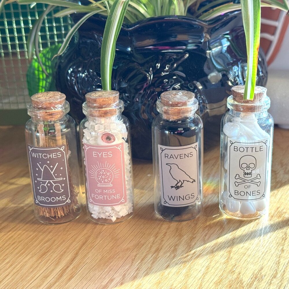 Bullseye's Playground™ Mini Apothecary Bottles, Potion Spell Ingredients